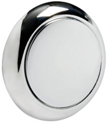 Knob + ring Round chromed ABS 